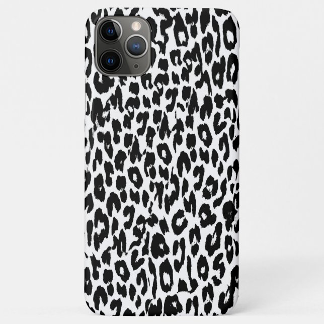 Schwarzer Leopard Print Skin Fur Case-Mate iPhone Hülle (Rückseite)