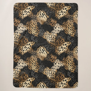 Schwarzer Leopard Tier abstrakt Sherpadecke