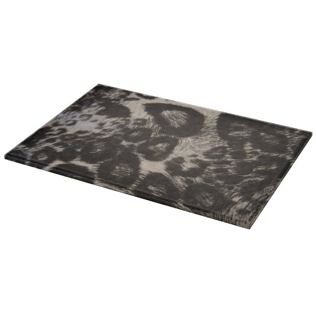 SCHWARZER LEOPARDDRUCK SCHNEIDEBRETT (Ecke)