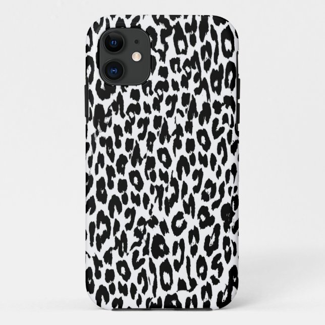 Schwarzer Leopardruckfarbstoff Case-Mate iPhone Hülle (Rückseite)