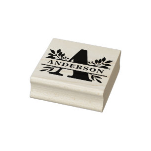 Schwarzer Letter A Folienstapel Gummistempel