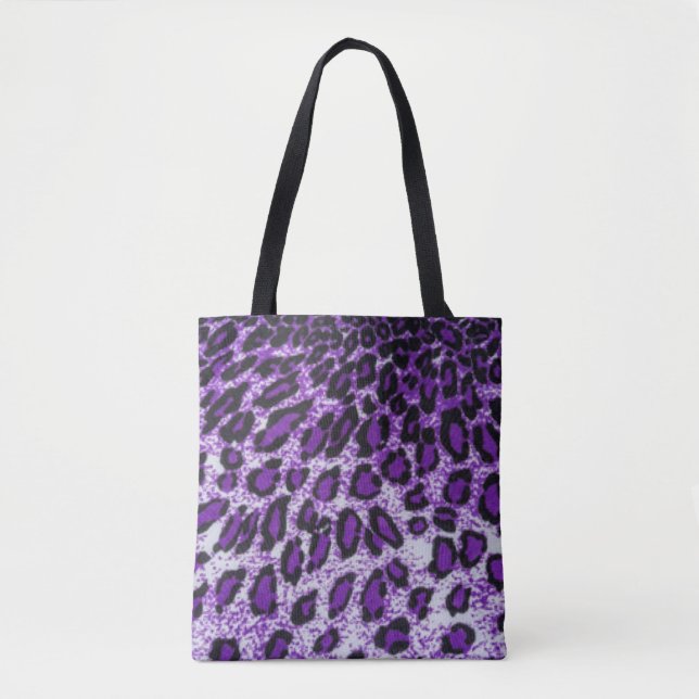 Schwarzer lila Leopard-Muster-Druck-Entwurf (Vorderseite)