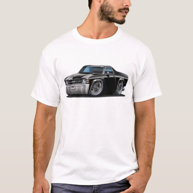 Schwarzer LKW 1971-72 EL Camino T-Shirt (Vorderseite)
