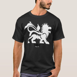 Schwarzer Löwe von Judah T-Shirt - König-Yo