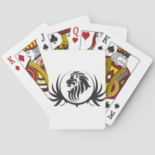 Schwarzer Löwenkopf Spielkarten