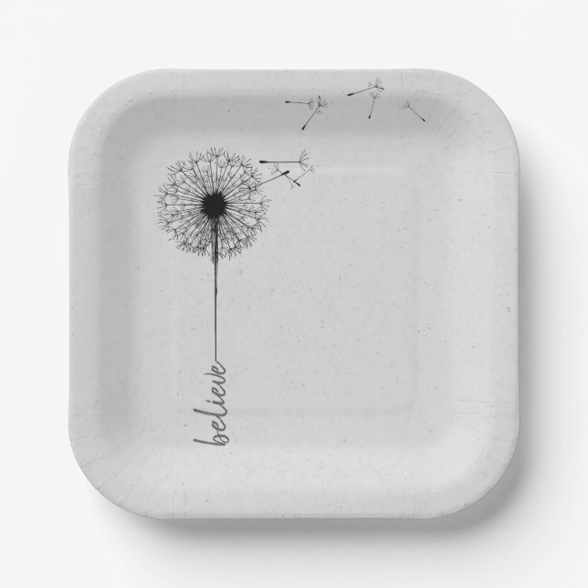 Schwarzer Lüster glauben Inspiration Pappteller (Vorderseite)