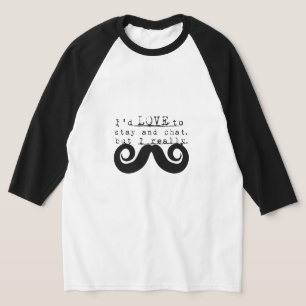 Schwarzer lustiger Humor Ich Schnurrbart T-Shirt
