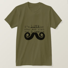 Schwarzer lustiger Humor Ich Schnurrbart T-Shirt