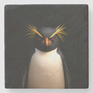 Schwarzer Luxe-Steinuntersetzer mit Rockhopper Pin Steinuntersetzer