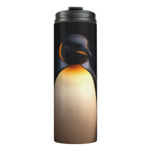 Schwarzer Luxe-Thermalbecher, Kaiserpinguin Thermosbecher