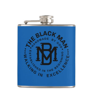 Schwarzer Mann Emblem Alkohol Vinyl umwickelte Fla Flachmann