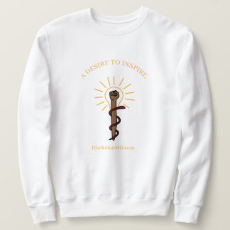 Schwarzer Mann, M.D. Unisex White Sweatshirt