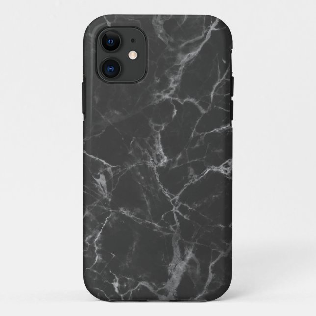 Schwarzer Marmor Case-Mate iPhone Hülle (Rückseite)