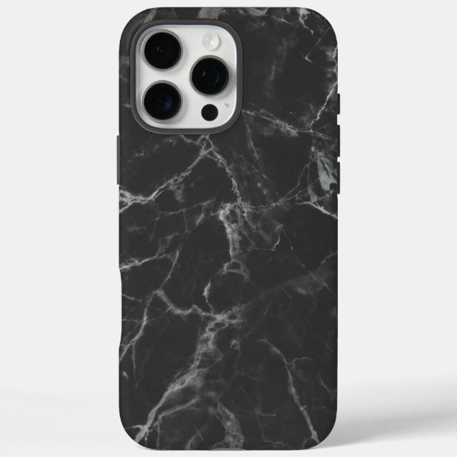 Schwarzer Marmor Case-Mate iPhone Hülle (Rückseite)