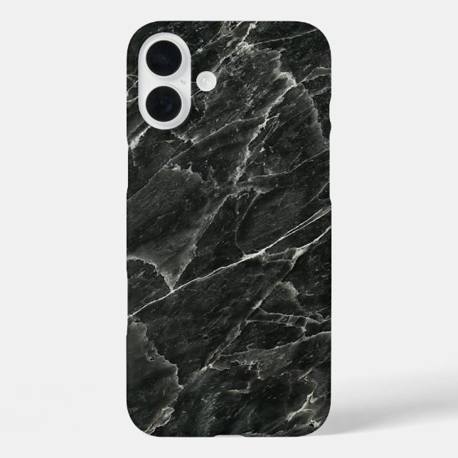 Schwarzer Marmor Case-Mate iPhone Hülle (Rückseite)