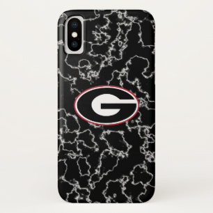 Schwarzer Marmor des Georgia-Bulldoggen-Logo-  Case-Mate iPhone Hülle