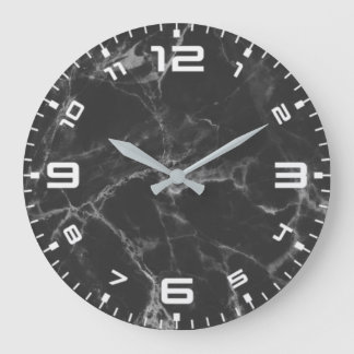 Schwarzer Marmor Große Wandsperre Wanduhr