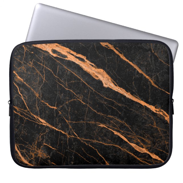 schwarzer Marmor mit goldenen Adern, Kaiser-Marmor Laptopschutzhülle (Vorderseite)