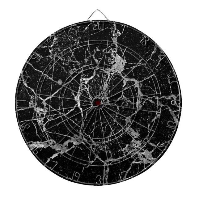 Schwarzer Marmor mit weißem Veining Dartscheibe (vorne)