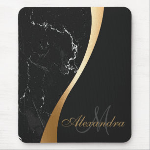Schwarzer Marmor Mousepad