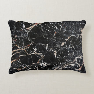 Schwarzer Marmor Naturstein abstrakter Grund Dekokissen