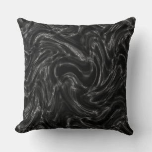 Schwarzer Marmor Reversible Pillow Kissen