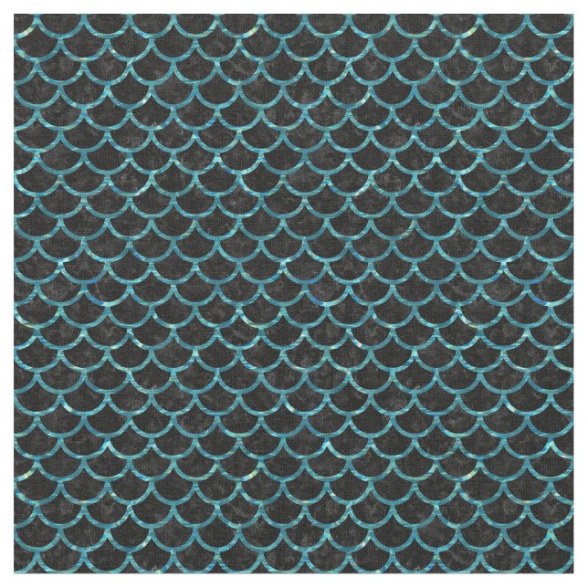 SCHWARZER MARMOR SCALES1 U. BLAUGRÜNES WASSER STOFF (Nahaufnahme)