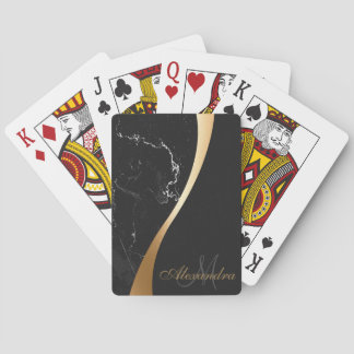 Schwarzer Marmor Spielkarten