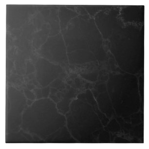 Schwarzer Marmor Textur Keramik Tile 10 cm Platz Fliese