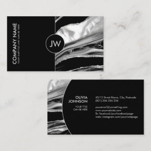 Schwarzer Marmor und Mutter der Perle Visitenkarte