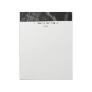 Schwarzer Marmornotizblock Notizblock