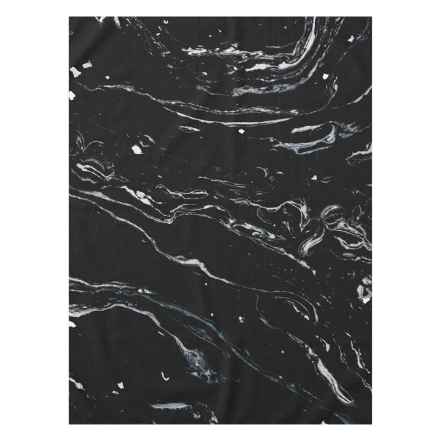 Schwarzer Marmorraum Tischdecke (Vorderseite)