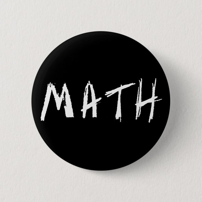 Schwarzer Mathe-Knopf Button (Vorderseite)