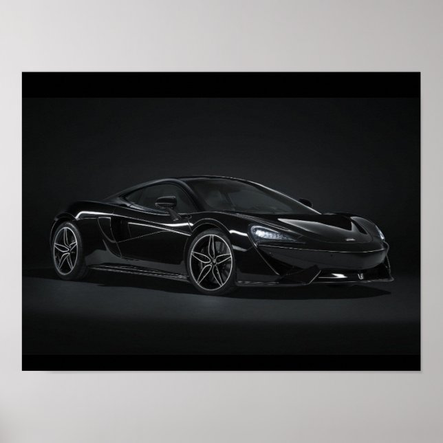 Schwarzer McLaren Poster (Vorne)