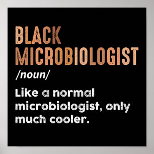 Schwarzer Mikrobiologe Lustige Definition Mikrobio Poster