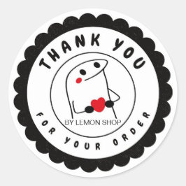 Schwarzer Minimalistischer Sternenzirkel Runder Aufkleber