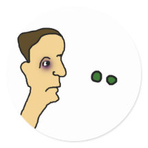 Schwarzer Mit Augen Peaksticker