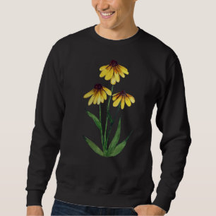 Schwarzer Mit Augen Susan Flower Garden Sweatshirt