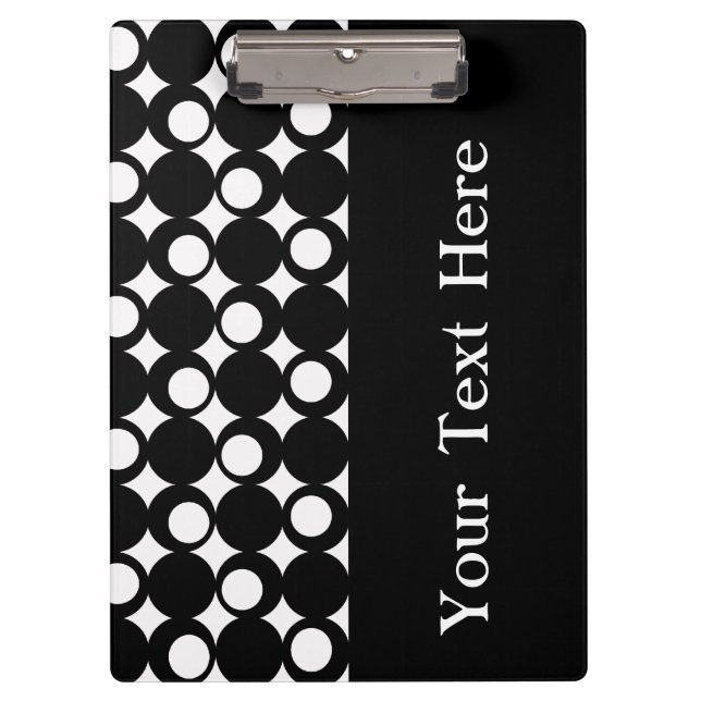 Schwarzer Mod-Ball-Entwurf mit kundenspezifischem Klemmbrett (Vorderseite)