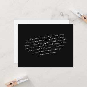 Schwarzer, moderner Script-Text Rette nur unser Da