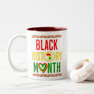 Schwarzer Monat, Juneteenth, Schwarze Geschichte M Zweifarbige Tasse