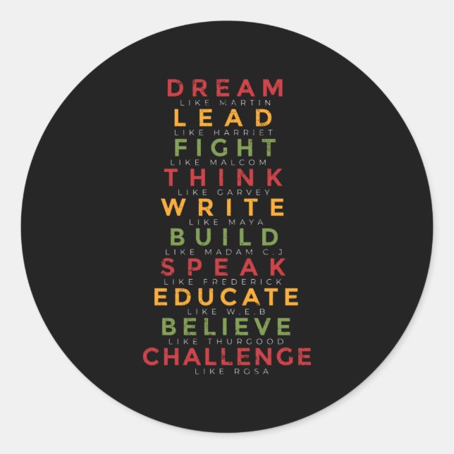 Schwarzer Monat Runder Aufkleber (Vorderseite)