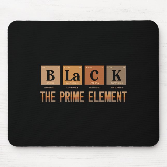 Schwarzer Monatszeitraum des Primärelements Mousepad (Vorne)