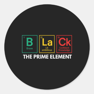 Schwarzer Monatszeitraum des Primärelements Runder Aufkleber