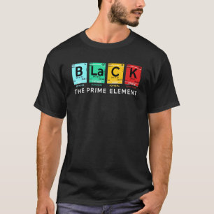 Schwarzer Monatszeitraum des Primärelements T-Shirt