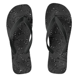 Schwarzer monochromatischer Glitterhintergrund Flip Flops