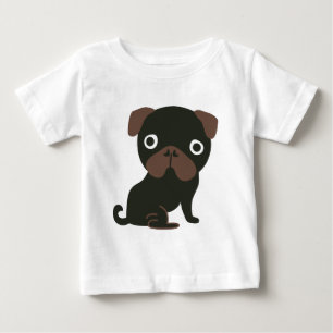 Schwarzer Mops Baby T-shirt