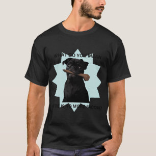 Schwarzer Mops Bacon T-Shirt