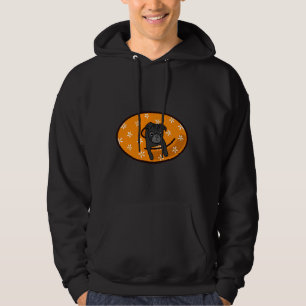 Schwarzer Mops im Orange Inner Tube Classic T - Sh Hoodie