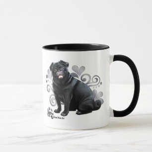 Schwarzer Mops Tasse